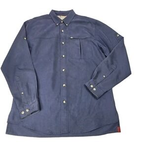 THE‎ NORTH FACE Shirt Mens M Syncline Long Sleeve Fishing Roll Tab Canvas Blue